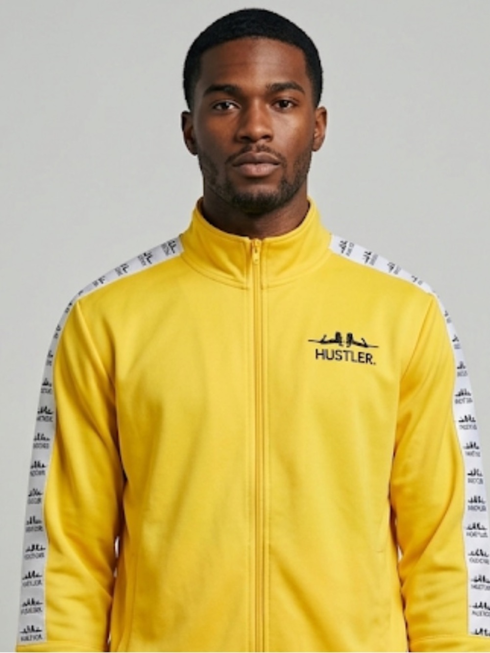 Hustler Zip-Up Track Jacket Men’s Size 2XL Black